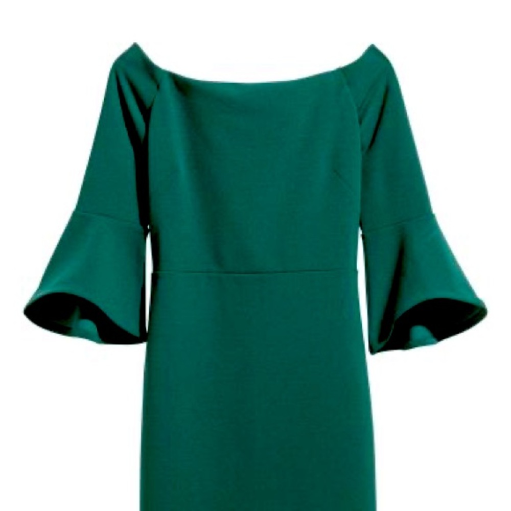 H&M Green Off Shoulder Dress